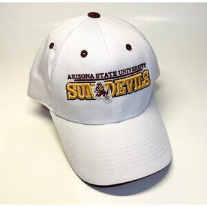 Arizona State University Sun Devils Sparkly White Adjustable Cap EUC